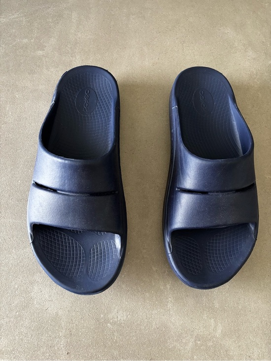 Oofos Other - NWOT Oofos Men’s navy Slide Sandals - Slip-On Comfort